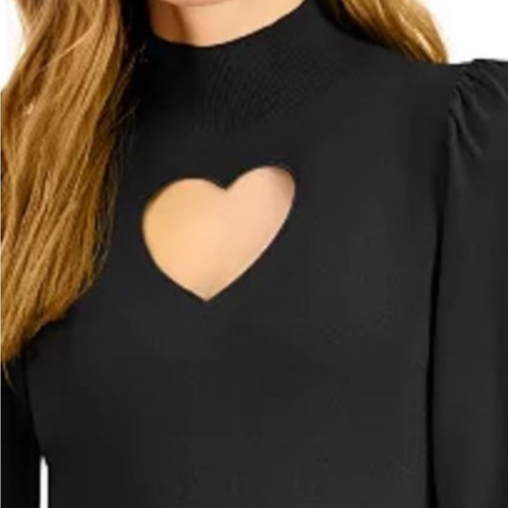 INC International Concepts Black V-Neck Blouse